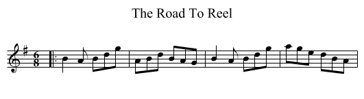 The Road To Reel - staff notation