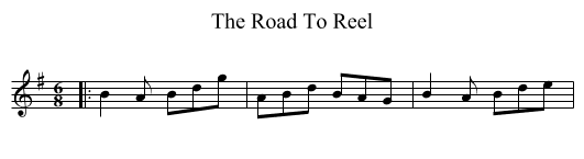 The Road To Reel - staff notation