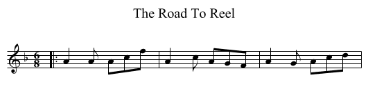 The Road To Reel - staff notation