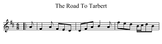 The Road To Tarbert - staff notation