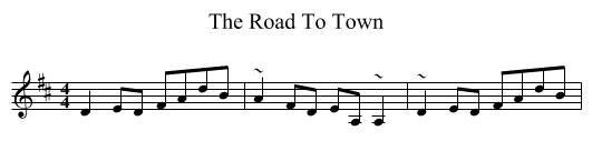 The Road To Town - staff notation