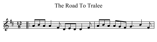 The Road To Tralee - staff notation