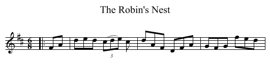The Robin's Nest - staff notation