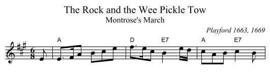 The Rock and the Wee Pickle Tow - staff notation