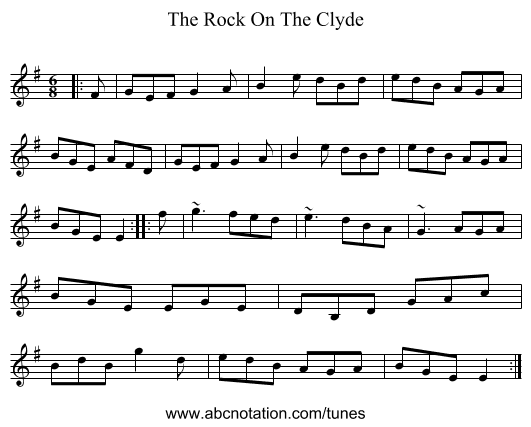 The Rock On The Clyde - staff notation