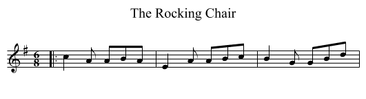 The Rocking Chair - staff notation