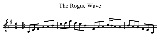 The Rogue Wave - staff notation
