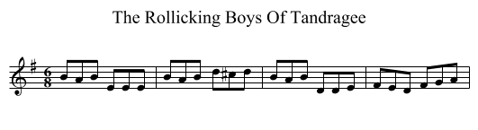 The Rollicking Boys Of Tandragee - staff notation