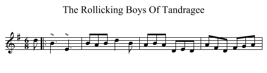 The Rollicking Boys Of Tandragee - staff notation