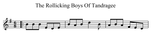 The Rollicking Boys Of Tandragee - staff notation