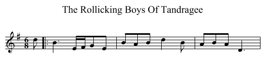 The Rollicking Boys Of Tandragee - staff notation