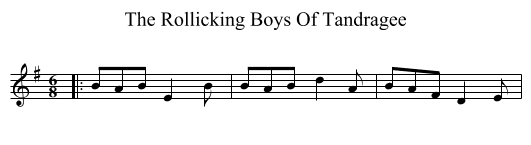 The Rollicking Boys Of Tandragee - staff notation