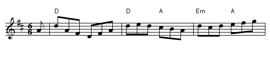 The Rollicking Irishman - staff notation