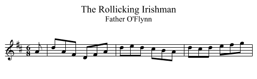 The Rollicking Irishman - staff notation