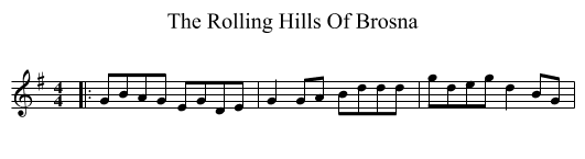 The Rolling Hills Of Brosna - staff notation
