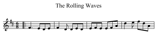 The Rolling Waves - staff notation