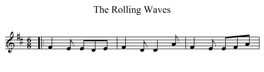 The Rolling Waves - staff notation