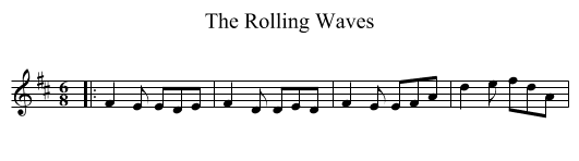 The Rolling Waves - staff notation