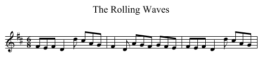 The Rolling Waves - staff notation