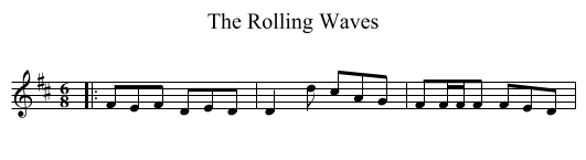 The Rolling Waves - staff notation