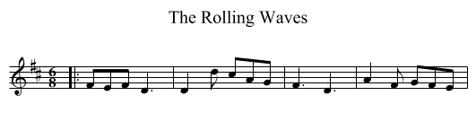 The Rolling Waves - staff notation