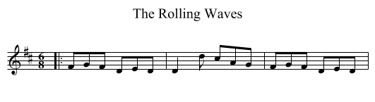 The Rolling Waves - staff notation