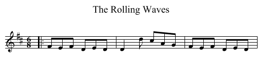 The Rolling Waves - staff notation