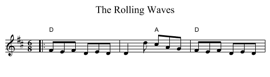 The Rolling Waves - staff notation