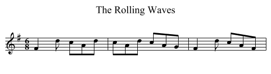 The Rolling Waves - staff notation