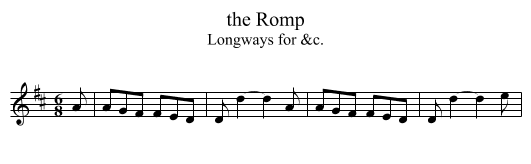 the Romp - staff notation