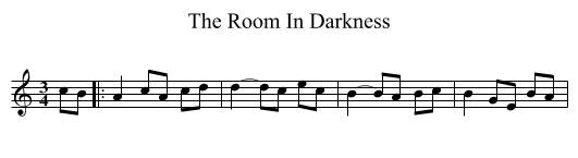 The Room In Darkness - staff notation