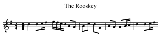 The Rooskey - staff notation