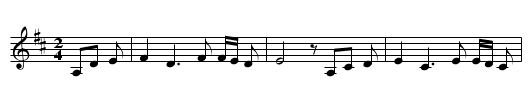 The Rooster - staff notation
