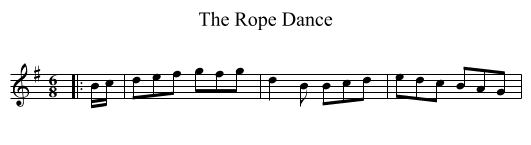 The Rope Dance - staff notation
