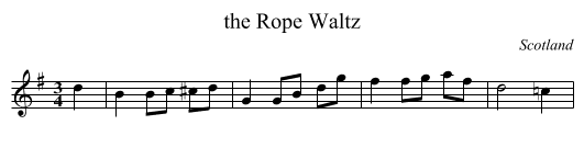 the Rope Waltz - staff notation