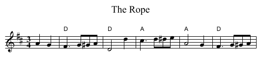 The Rope - staff notation