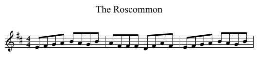 The Roscommon - staff notation