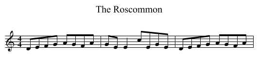 The Roscommon - staff notation