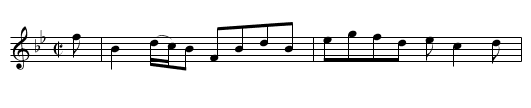 The Rose Budd - staff notation