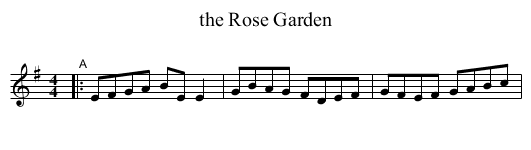 the Rose Garden - staff notation