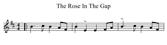 The Rose In The Gap - staff notation