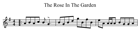 The Rose In The Garden - staff notation