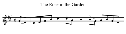 The Rose in the Garden - staff notation