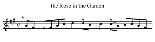 the Rose in the Garden - staff notation