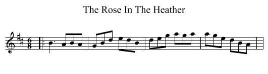 The Rose In The Heather - staff notation