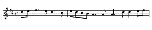 The ROSE OF ALLENDALE - staff notation