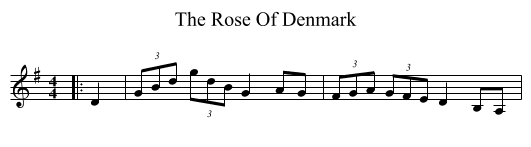 The Rose Of Denmark - staff notation