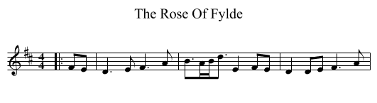 The Rose Of Fylde - staff notation