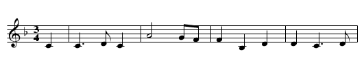 The Rose of Tralee - staff notation