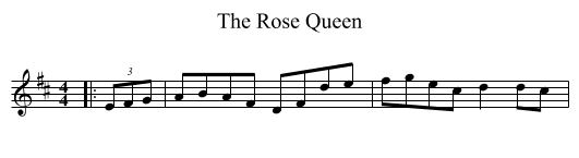 The Rose Queen - staff notation